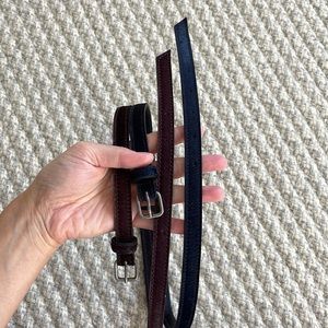 Club Monaco double buckle Elenor leather Belt